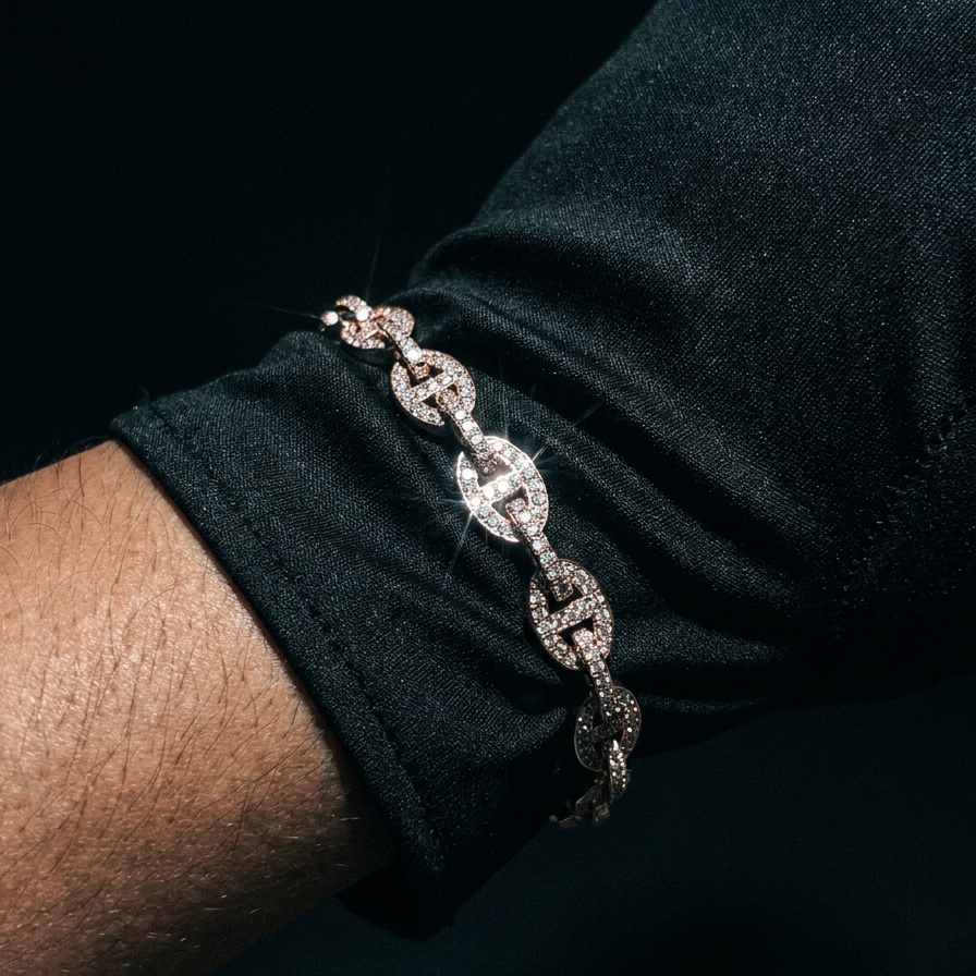 Pulsera GG ice rosa 18.5 Cm 10mm