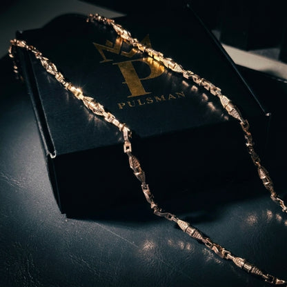 Cadena Dubai deluxe 65cm 5mm en oro laminado 18k - foto 3
