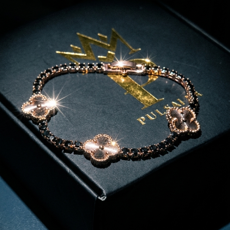Pulsera V.C rosa black daimons luxury editión   18.5 cm