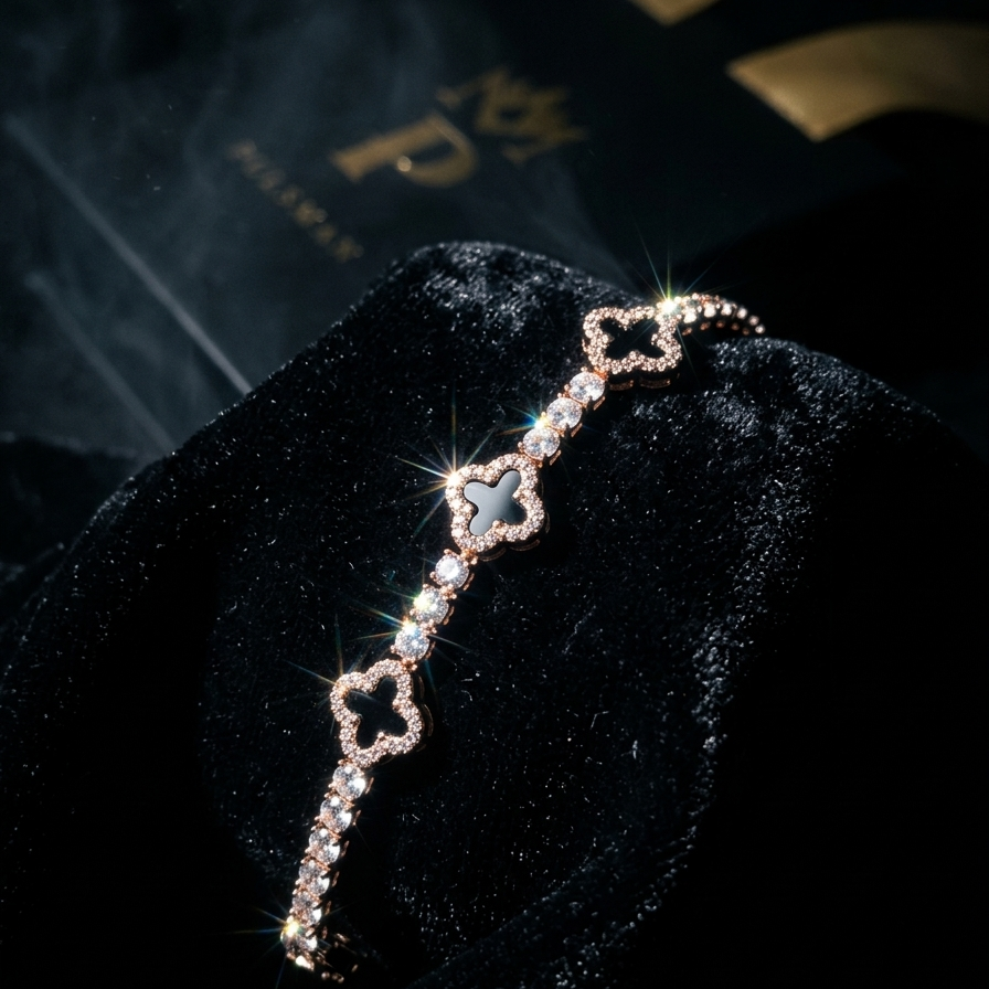Pulsera v.c Infinity Diamonds rose gold 18.5 cm